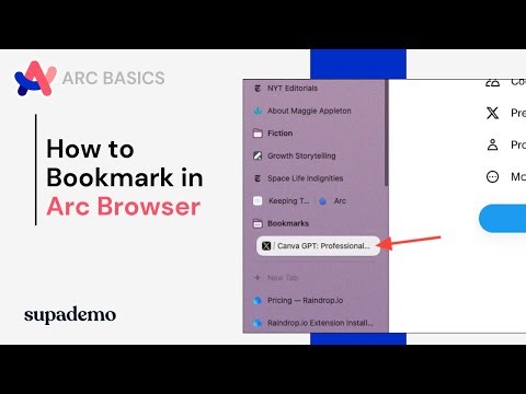 How to Bookmark in Arc Browser