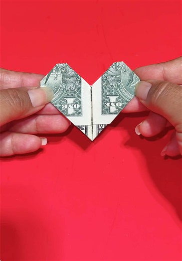 Cómo hacer un corazón con un billete - paso a paso fácil