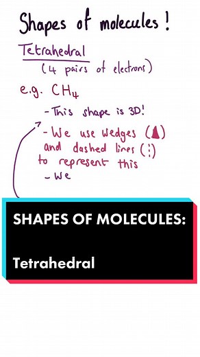 Tetrahedral molecules! #chemistryalevel #alevelchemistry #covalentbonding #chemistryhelp #aqachemistry #studytok #chemistryteacher #chemistry