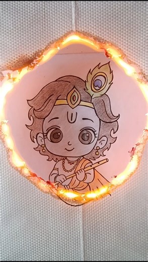 just say Radhe Radhe 🙏❤️...#shorts #trending #viral #krishna #tutorial #edit #explore #art #sketch