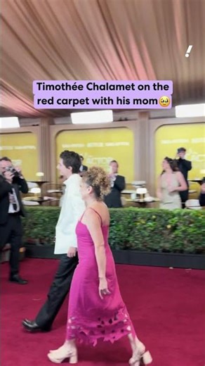 Timothée Chalamet on the red carpet with his mom