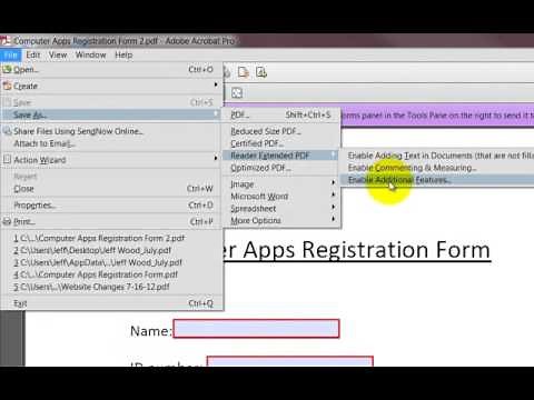 Enabling Adobe Reader to Save Form Data tutorial