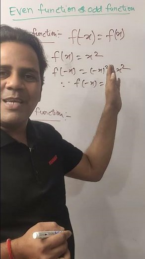 EVEN AND ODD FUNCTIONS | even & odd functions class 12 math | even & odd functions jee |#shorts