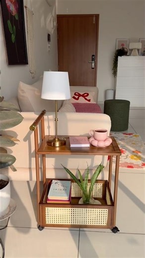 Movable side table | Home furniture | Amazon find 🌟 #homedecor #cozyapartment #amazonfinds