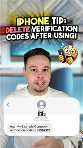 😅❌ DELETE verification codes in your messages with this iPhone Tip 🔥✔️ #iphonetips #iphoneshorts
