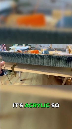 Acrylic yarn on a knitting machine actually worked #knitting #yarntok