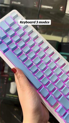 Keyboard 3 modes #smartphone #wireless #bluetooth #keyboard #usb #mechanic