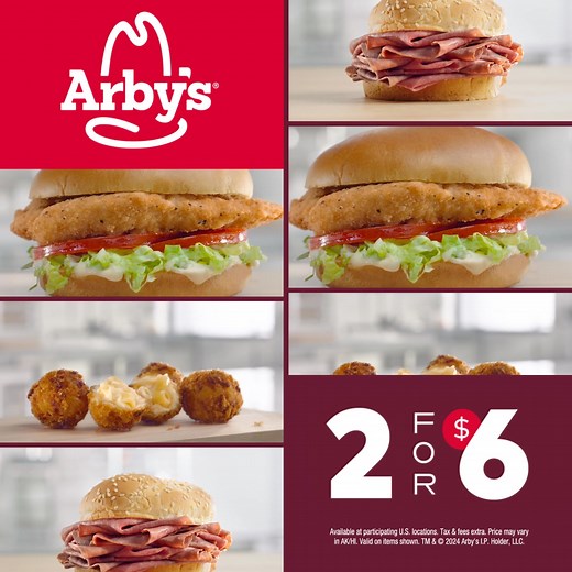 Save with Arby’s 2 for $6 Everyday Value to feel smart. Order ahead on the app to free up time to explore all other feelings! | Arby's | Facebook