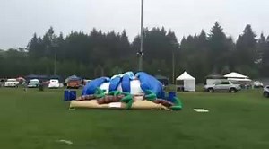 Party in the Park is coming to life, right before our eyes. Inflatables and K-9 unit demo begin at 11am. Join us at 158th and Walker Rd. until 5 pm. | Tualatin Hills Park & Recreation District