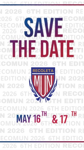 Recoleta Model UN - RDT on Instagram: "RDT is excited to announce the dates of the fifth edition of Recomun. Save the date: May 16–17. We hope to see you there! ❤️💙🚀 Special thanks to the image team for their help with filming and editing this post."