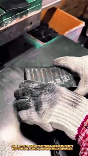 This Rubber Mold Machine Turns Raw Material Into Solid Parts Instantly! #machine