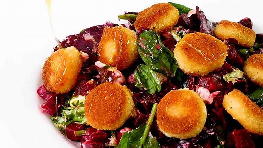 This crispy goat cheese and beet salad is sweet, savory, and seriously satisfying