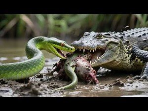 Anaconda vs Crocodile – Real Battle in the Wild