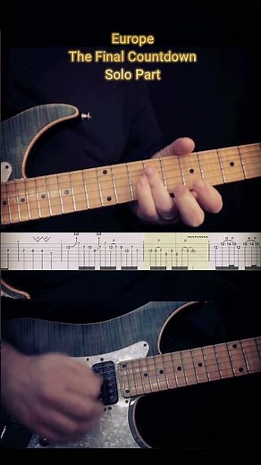 #tutorial Europe - The Final Countdown Guitar Solo #guitartutorial #guitarcover #guitarlesson