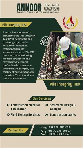 Annoor has successfully completed the Pile Integrity Test (PIT)