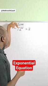 Solving Problem involving Exponential Equation #equation #exponents #exponential #gpadlearnmaths