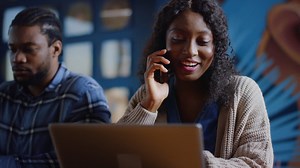 Woman talking on phone | Free Stock Video Footage