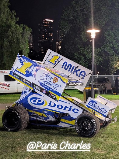State Racing Magazine - Adelaide Alive Tonight. The Adelaide skyline in the background is the perfect backdrop for the Sprintcar pit area at the NAPA Speedway in the City night 1 in conjunction with the bp Adelaide Grand Final. God bless, Paris Charles :) Speedway Australia - Sprintcars SA - Max Guilford - Sprint Car Hub - | Paris Charles