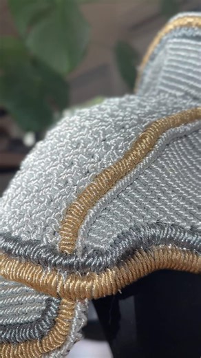 This metal-based cord did exactly what I wanted it to do in my first test of this pauldron shape! ✨ excited to add it to my diy tutorial list for you all! You can find my other diy macrame armor tutorials in my link! #macrame #armor #diyproject #fantasytok #crafting