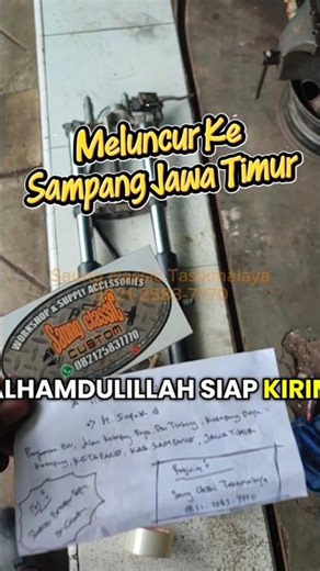 Yamaha Byson Front Shockbreaker Sent to East Java #frontshockbreaker #bysonshockbreaker #motorcyc...