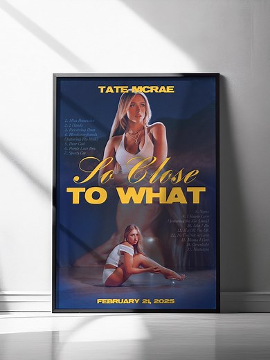 Tate Mcrae - so Close to What Digital Album Poster Greedy Print - Tate Aesthetic Music Wall Art High Quality - Etsy