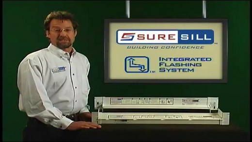 SureSill 4-9/16 in. x 40 in. PVC Sloped Sill Pan Flashing Kit for Single Doors and Windows (End Dams and SureCement Included) CP 464S 040