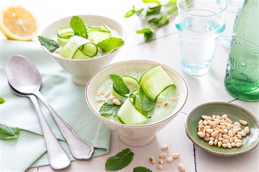 Gaspacho fraîcheur skyr concombre menthe - Recettes de cuisine Ôdélices