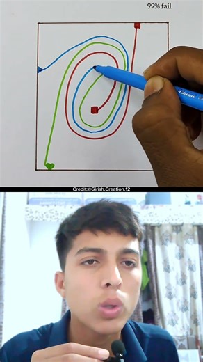 Box Lines Drawing Challenge #shorts