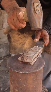 Sati makes handle cleaver from wood #thecreative #reelsfb #reelvideo2024 #steel #knife | The creative