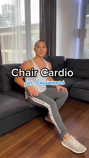 Chair cardio routine for beginners or anyone who needs it #beginnerworkout #chairworkout #fitnessforbeginners
