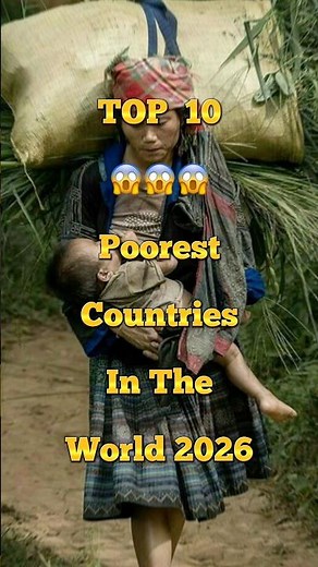 Top 10 Poorest Countries in the World 2026 💰🌍 | GDP Per Capita #shorts #trending #viralshorts