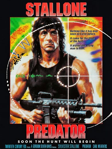Predator Starring Sylvester Stallone #80s #movie #ai #crossover #parody