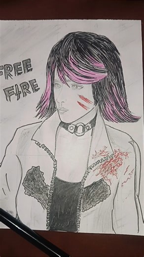 😈 Kelly free fire sketch drawing #short #freefire #freefiremax #ytshorts