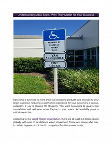 Understanding ADA Signs- Why They Matter for Your Business - SlideServe