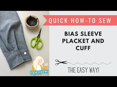 How to Sew a Cuff with Bias Sleeve Placket