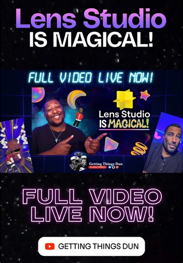 🎉I’m SO excited to share this with y’all🔥 My new video on Lens Studio by Snap Inc. is officially LIVE! 🎉✨ Honestly… this tool has me in my creative bag BIG TIME. From the incredible onboarding to publishing my first lens in under two hours 🤯 ‼️Lens Studio is pure magic for anyone who loves AR, XR, or just bringing wild ideas to life. Huge shoutout to Snap for building such an amazing platform and giving creators like us the tools to shine. 🫶🏾💛I’m genuinely REALLY PROUD OF THIS ONE! Full v