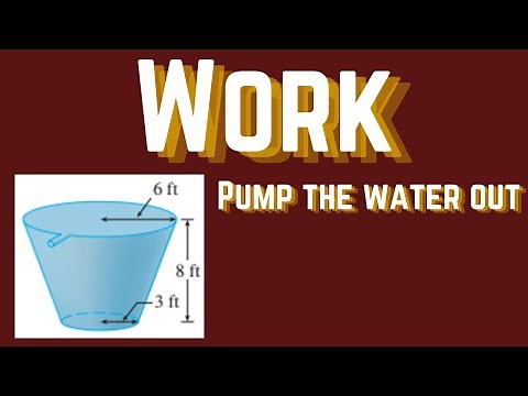 HOW TO FIND THE WORK REQUIRED TO PUMP THE WATER OUT OF THE TANK | Work Calculus Formula Feet-Pounds