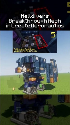WORKING Helldivers 2 Breakthrough Mech in Minecraft Create Aeronautics #minecraft