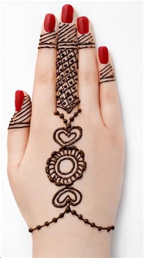 Beautiful back hand mahendi design for beginners #mehndi