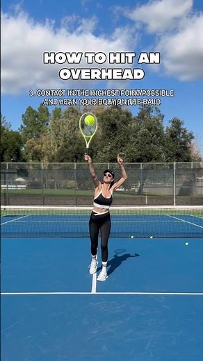 How to hit an overhead in 3 simple steps #tennis #smash #tip #tutorial #tennistipa