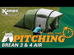 Kampa Brean Air Pitching & Packing Video (Real Time)
