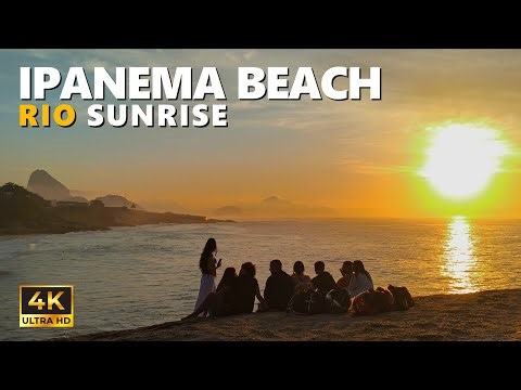 Ipanema Beach Sunrise Walk 🇧🇷 | 4K CINEMATIC Walk | Rio de Janeiro Walking Tour