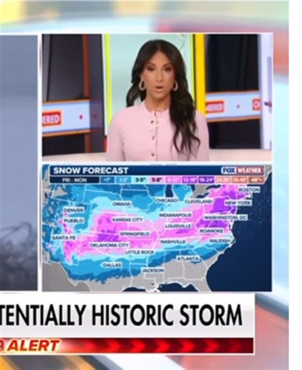 🚨FOX NEWS ALERT: More than half the country is bracing for a potentially historic winter storm. A massive swath of heavy snow is expected starting Friday in Oklahoma and stretching all the way across the South to the Mid-Atlantic on Saturday, and eventually to New York City by Sunday. Officials are warning the more than 175 million people in the storm’s path to prepare an emergency kit for potential power outages.