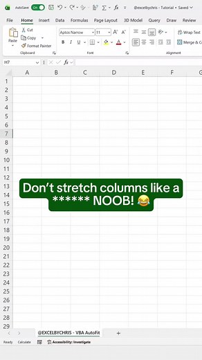 In this tutorial you'll learn how to AutoFit Columns Witdh in Excel! #excel #spreadsheet #corporate