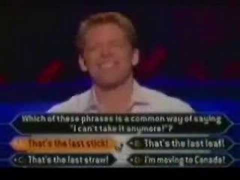 Who want to be a Millionaire ? He loses on the first question !