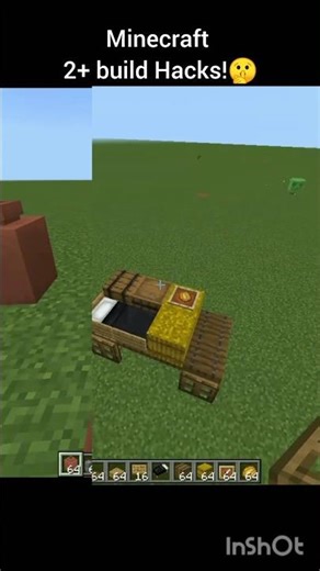 Minecraft 2+ build Hacks!🤯🤫 #buildhacks #minecraft #shortvideo