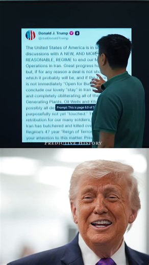 Everything that’s happening suggests President Trump is a moron. But what if… he actually wants to lose the war in Iran?Watch @xueqinjiang's full thought experiment on YouTube. #PredictiveHistory