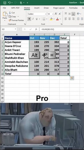 How to quick sum in excel just a second #excel #exceltips #shorts #shortsfeed