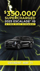 75 reactions | Play and earn entries into our $350,000 SUPERCHARGED 2025 ESCALADE® IQ & FREE PLAY GIVEAWAY for a chance to win a brand new2025 ESCALADE® IQ! Visit our website for more details. | Seminole Casino Coconut Creek | Facebook
