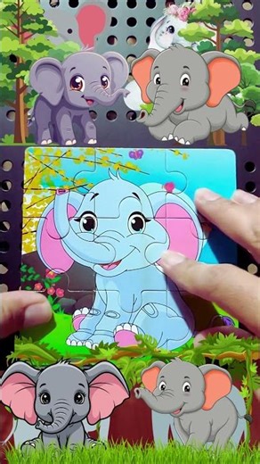 The Friendly Elephant | Fun Jigsaw Puzzle for Kids 🧩#shorts